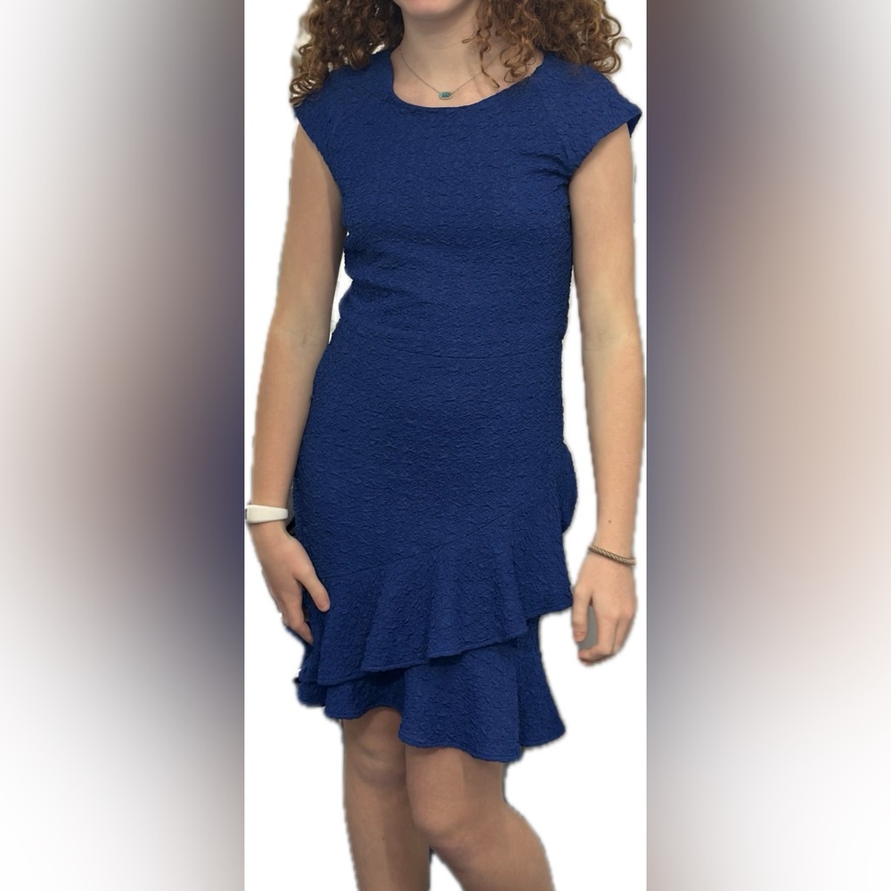 Brand new By Debra Juniors size 4 Double Ruffle Cap Sleeve Dress